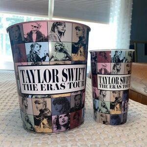 Taylor Swift The Eras Tour Popcorn Bucket and Cup - like new condition